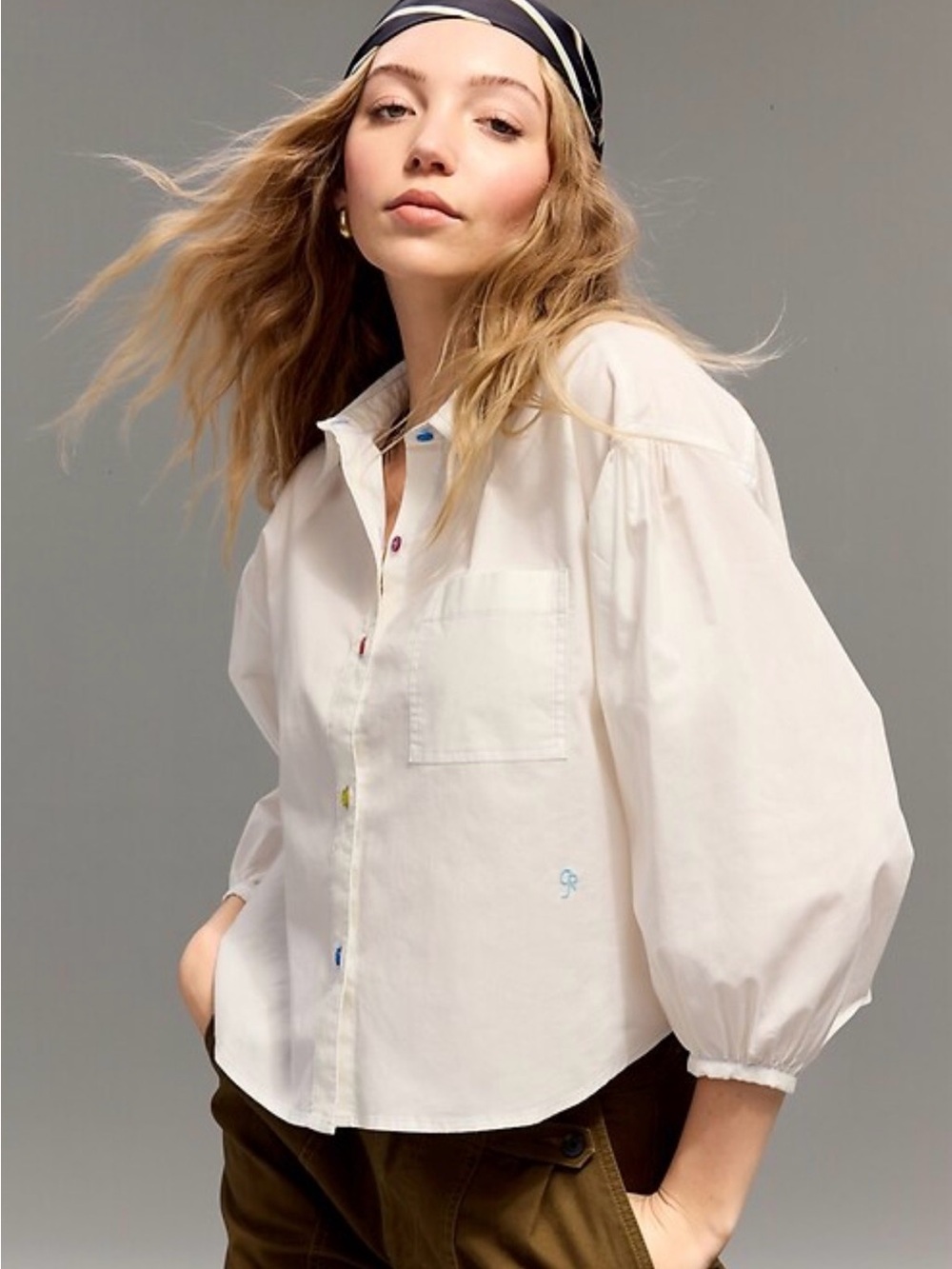 Old Navy x Christopher John Rogers Oversized Button-Down Poplin Shirt